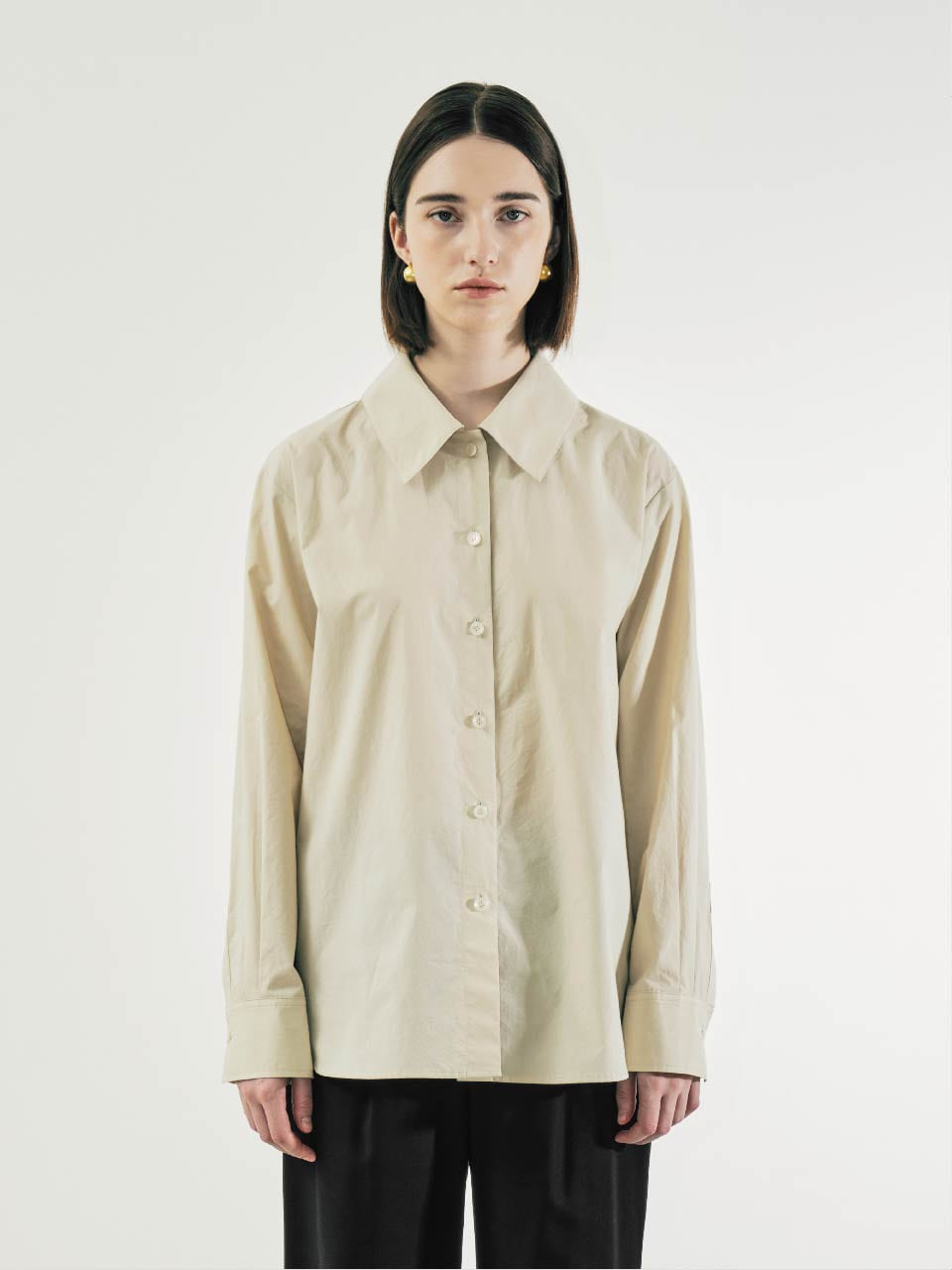 Loose-fit Shirts(Sand Beige)