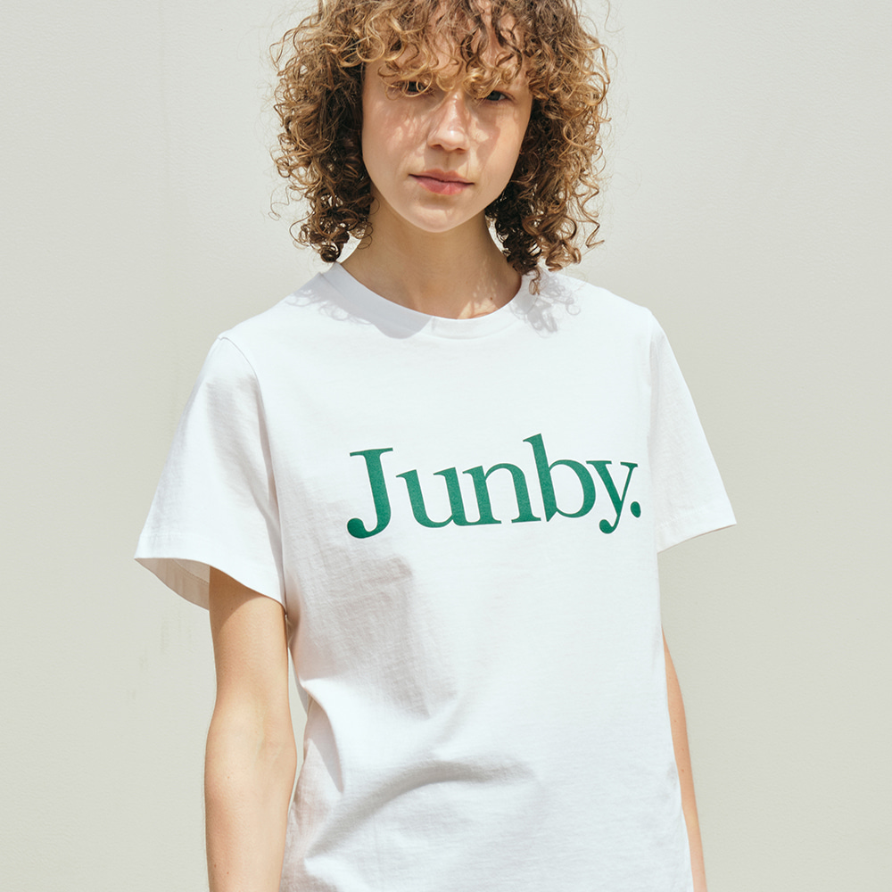 [1차리오더] 2022 Junby logo t-shirt_white